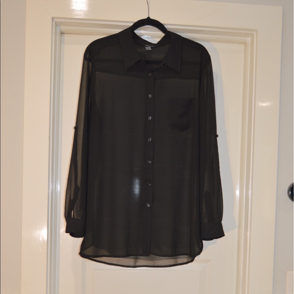 Moda International Polyester Button Down Shirt. - image 1